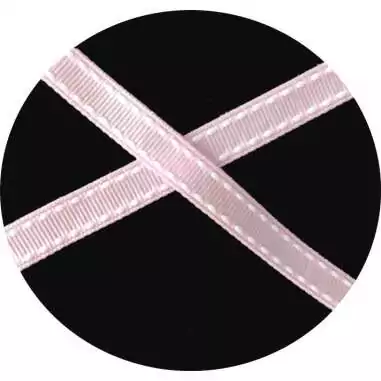 Lacets roses surpiqués de blanc pour vos chaussures