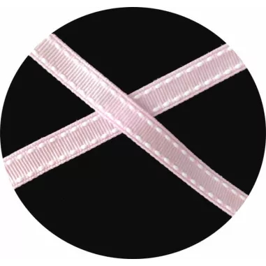 Lacets roses surpiqués de blanc pour vos chaussures