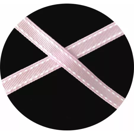 Lacets roses surpiqués de blanc pour vos chaussures