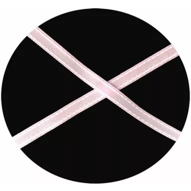 Lacets roses surpiqués de blanc pour vos chaussures