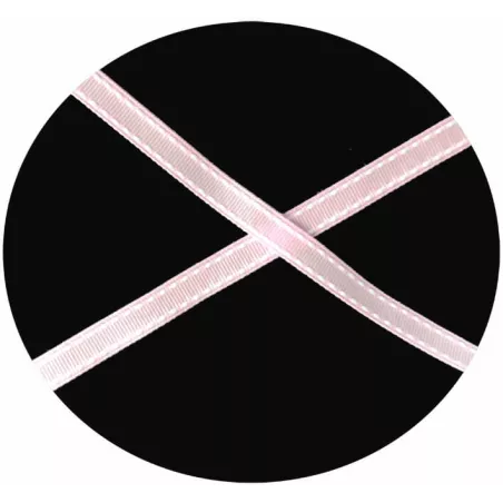 Lacets roses surpiqués de blanc pour vos chaussures