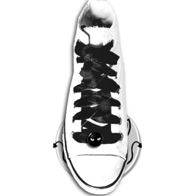 Envie de décorer vos chaussures ? Décorations têtes de chats noirs