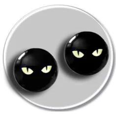 Envie de décorer vos chaussures ? Décorations têtes de chats noirs 2