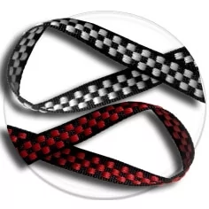 Lacets damier noir / blanc ou rouge pour vos chaussures 2