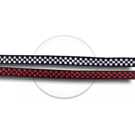 Lacets damier noir / blanc ou rouge pour vos chaussures