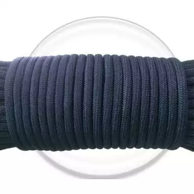Lacets paracorde ronds bleu marine pour vos chaussures