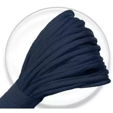 Lacets paracorde ronds bleu marine pour vos chaussures