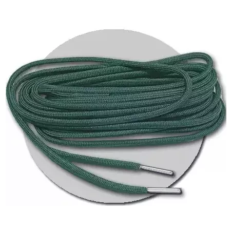 Lacets ronds paracorde vert empire pour vos chaussures