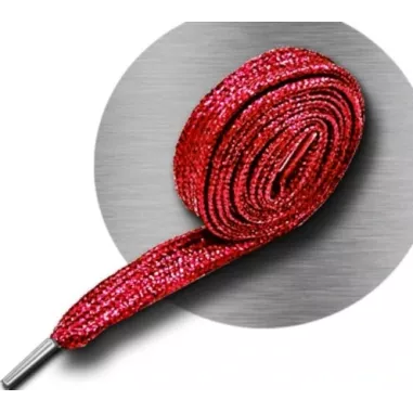 Lacets pailletés rouges pour vos chaussures