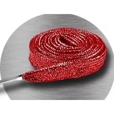 Lacets pailletés rouges pour vos chaussures 2
