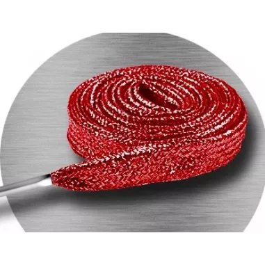 Lacets pailletés rouges pour vos chaussures