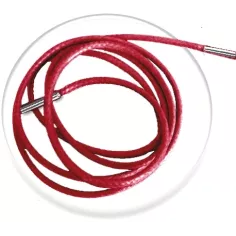 Lacets fins cirés en rouge pour vos chaussures