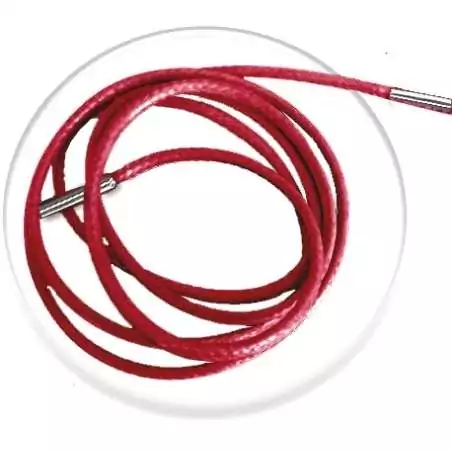 Lacets fins cirés en rouge pour vos chaussures