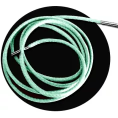Lacets fins cirés en vert menthe pour vos chaussures