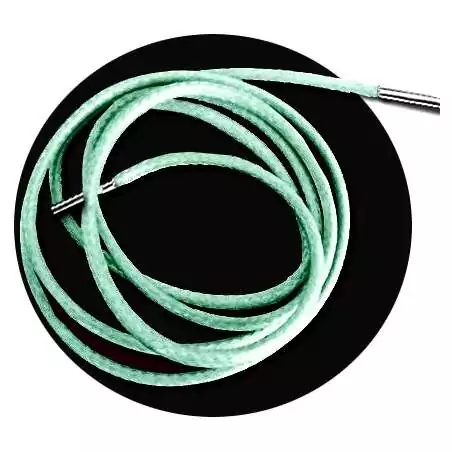 Lacets fins cirés en vert menthe pour vos chaussures Lacets fins cirés en vert menthe pour vos chaussures