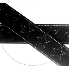 Lacets satin large noir surpiqures et étoiles pour vos… 2