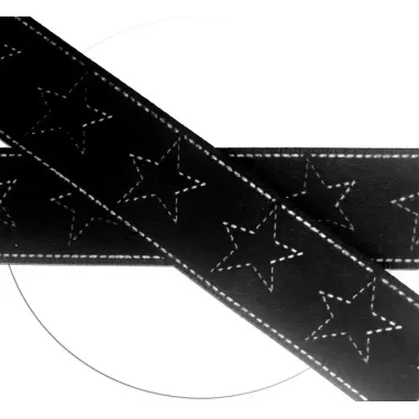 Lacets satin large noir surpiqures et étoiles pour vos…