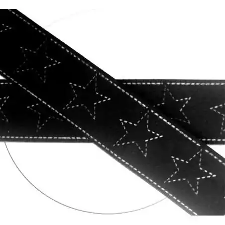 Lacets satin large noir surpiqures et étoiles pour vos chaussures Lacets satin large noir surpiqures et étoiles pour vos chaussures