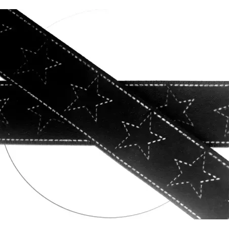 Lacets satin large noir surpiqures et étoiles pour vos…