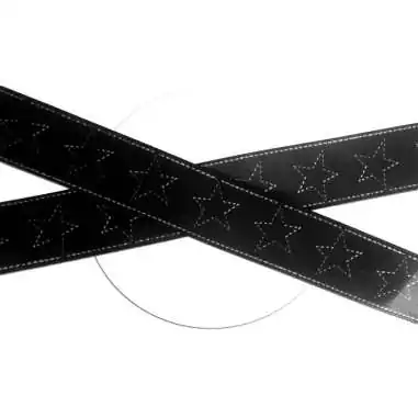 Lacets satin large noir surpiqures et étoiles pour vos chaussures