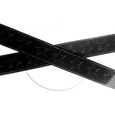 Lacets satin large noir surpiqures et étoiles pour vos…