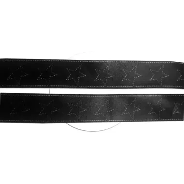 Lacets satin large noir surpiqures et étoiles pour vos…
