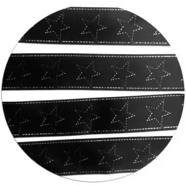 Lacets satin large noir surpiqures et étoiles pour vos chaussures