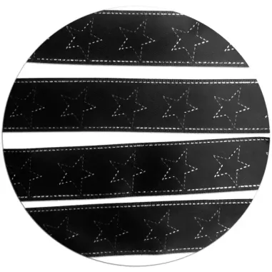 Lacets satin large noir surpiqures et étoiles pour vos…