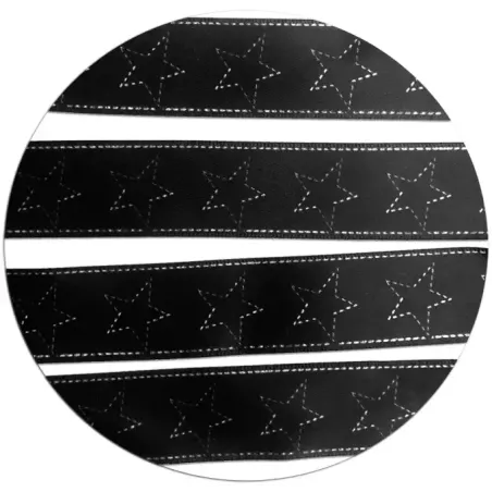 Lacets satin large noir surpiqures et étoiles pour vos…