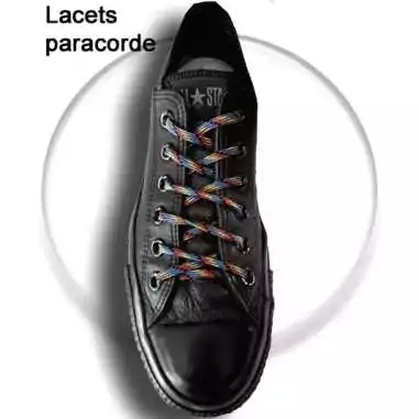 Lacets ronds paracorde multicolores écossais pour vos chaussures