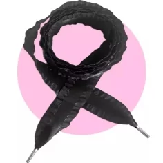 Lacets satin noir froufrou pour vos chaussures