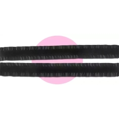 Lacets satin noir froufrou pour vos chaussures 2