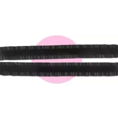 Lacets satin noir froufrou pour vos chaussures 2