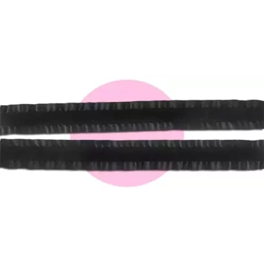 Lacets satin noir froufrou pour vos chaussures