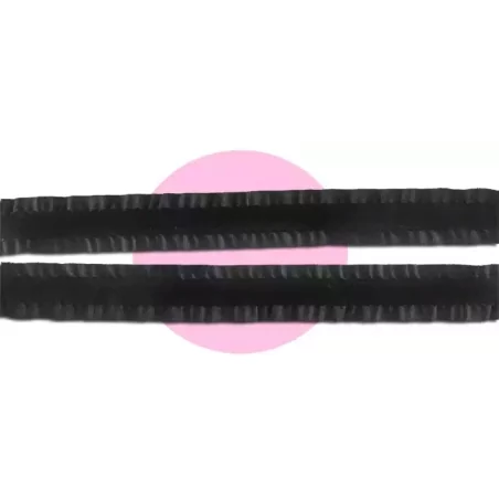 Lacets satin noir froufrou pour vos chaussures