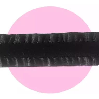 Lacets satin noir froufrou pour vos chaussures