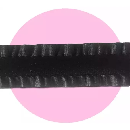 Lacets satin noir froufrou pour vos chaussures