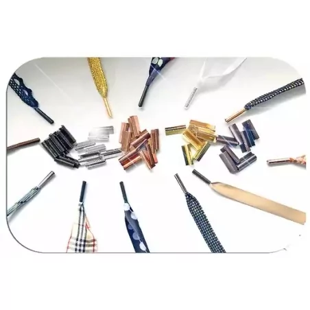 Lacets satin noir froufrou pour vos chaussures