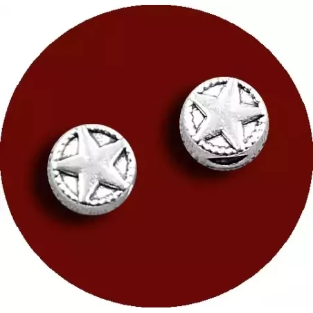 1 paire x ​décorations de lacets rondes étoiles argentées