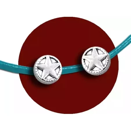 1 paire x ​décorations de lacets rondes étoiles argentées