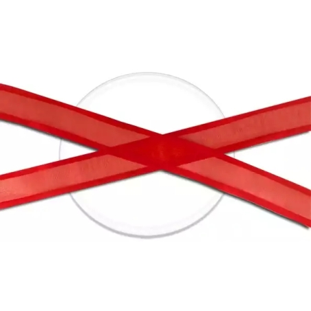 Lacets organdi rouges gansés de satin pour vos chaussures Lacets organdi rouges gansés de satin pour vos chaussures