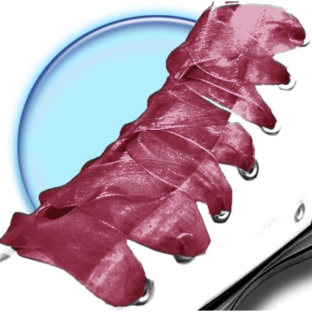 Lacets ruban organza bordeaux pour vos chaussures