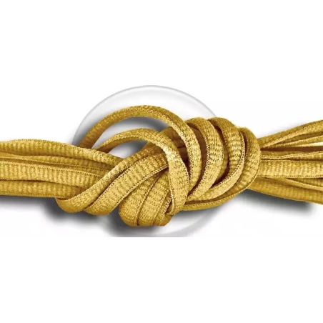 Lacets ronds en moutarde pour vos chaussures