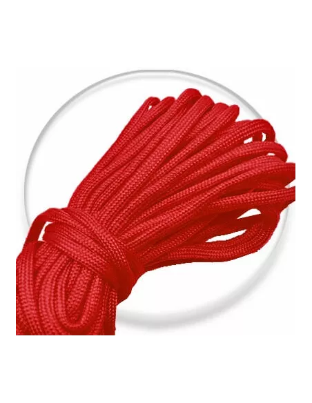 Lacets de chaussures ronds paracorde rouge sur mesure