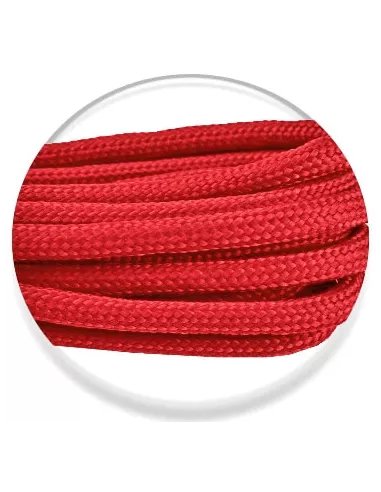 Lacets de chaussures ronds paracorde rouge sur mesure