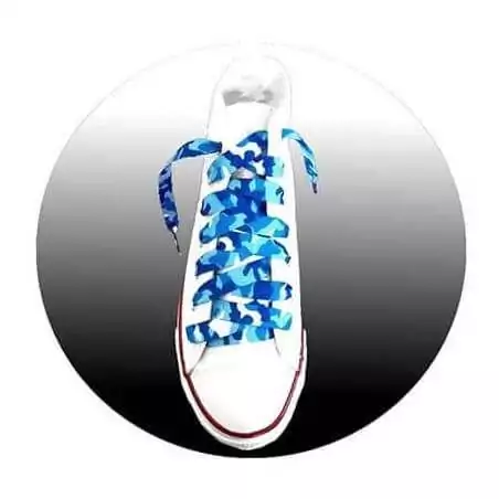 Lacets camouflage bleus pour vos chaussures Lacets camouflage bleus pour vos chaussures