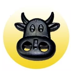Bloqueurs-stoppeurs forme Vache pour lacets, capuches,… 2