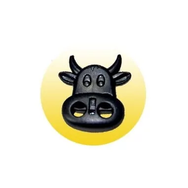 Bloqueurs-stoppeurs forme Vache pour lacets, capuches, sacs,...