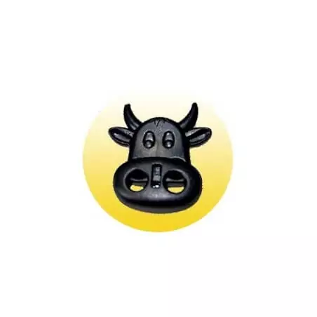 Bloqueurs-stoppeurs forme Vache pour lacets, capuches, sacs,... Bloqueurs-stoppeurs forme Vache pour lacets, capuches, sacs,...