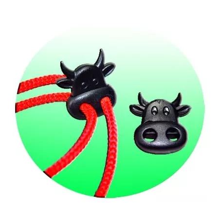 Bloqueurs-stoppeurs forme Vache pour lacets, capuches,…